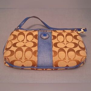 Coach Brown and Blue Shoulder Bag